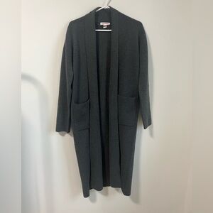 Joe Fresh Women's Grey Long Open Cardigan with Pockets Size XS